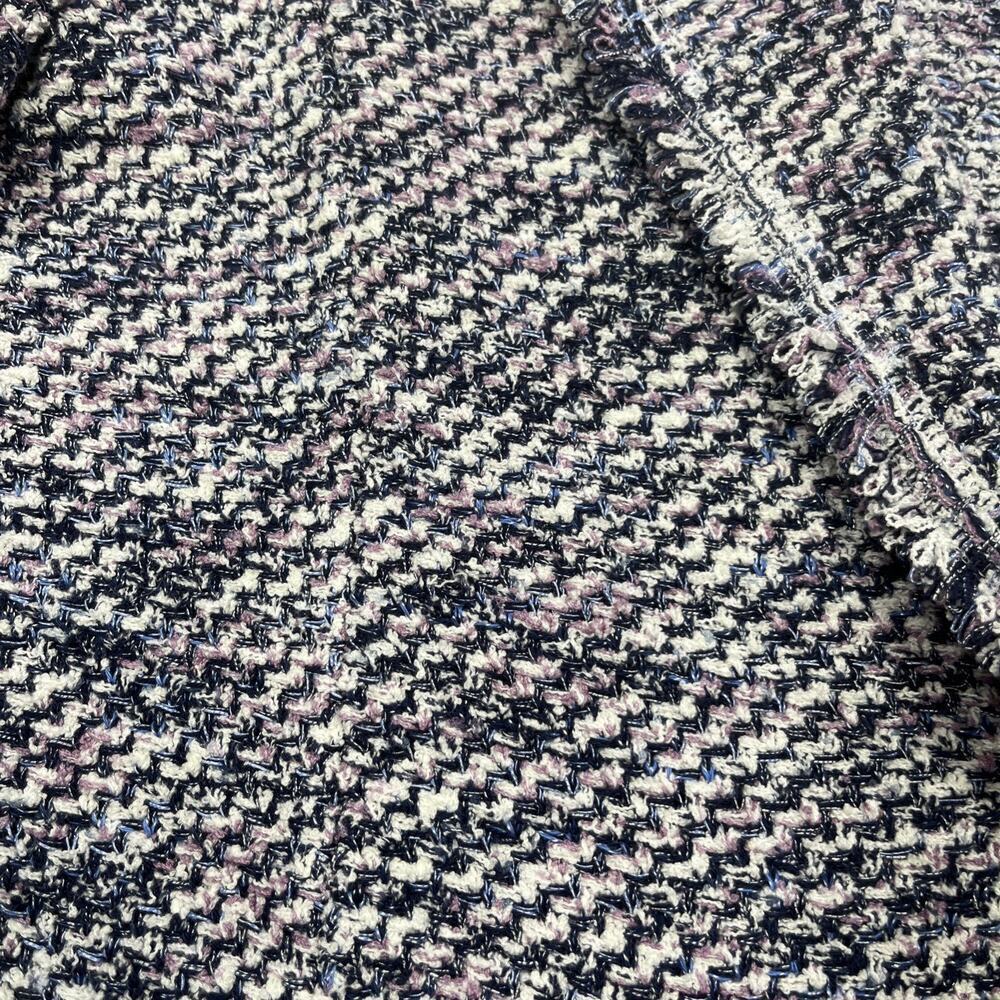 Chico's Textured Knit Blazer Jacket Stretch Purple Size 1 8 10 Career Preppy - Picture 4 of 13